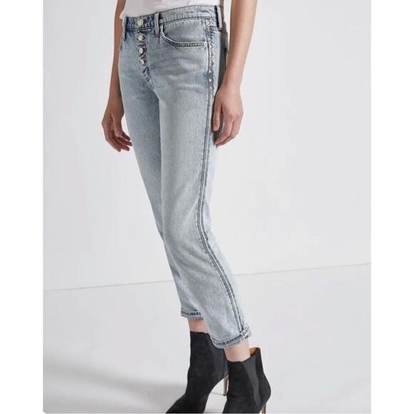 Current Elliot zigzag fling jeans light wash mid rise straight leg size 28 - Picture 1 of 11